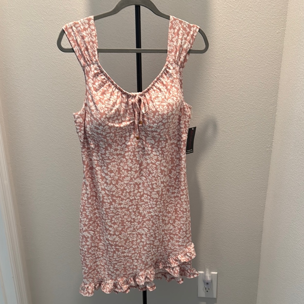 Floral Sleeveless Dress with Ruffle Hem
